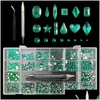 Stickers Decals 21 Grids Mtisize S 3D Crystal Ab Clear Stones Gems Pearl Diy Nail Art Decorations 220607 Drop Delivery Health Beauty S Dhgqr