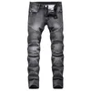 Hommes Plus Taille Pantalon Jeans Homme Denim Designer Moto Bike Droite Moto Pour Automne Printemps Streetwear Équitation Genou Garde Casual Fash Dhvo4