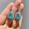 Zhuang Shengsheng Schmuck Imitation Smaragdfarbene Schatzohrringe und Ohrringe Großhandel mit Halsketten aus Mosang-Stein in Fabriken