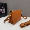 letter logo zipper leather shoulder bags medium female brown detachable adjustable shoulder strap