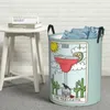 Laundry Bags MARGARITA READING Circular Hamper Storage Basket With Two Handles Great For Kitchens Books