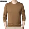 Men's T Shirts Men Long Sleeve Shirt Tops For Spring O Neck Retro Vintage Casual Male Fashion Clothing Plus Size 4XL 100KG 00476