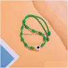 Ketting Gevlochten Oogarmband Handgemaakt Geknoopt Eenvoudig Touw Effen Kleur Bescherming Vriendschap Sieraden Groothandel Preppy Stijl Drop Delivery Otlwp