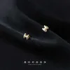 Luxury Brand Classic Diamond Charm Fashion Engagement Ear s925 silver faced diamond studded letter H mini mini with logo