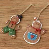 2024 2021 Navidad Christmas Resin Gingerbread Man Pendant Christmas Tree Ornaments décorations de Noël pour la maison 2022 Cadeau du Nouvel An pour pour