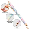 Stylos à bille en gros 594F 2 Kit mignon Glitter Pin Pen Ing Tool Precision Aiguille Air Release Vinyle Rétractable Teinte Réutilisable Goutte Dh0Tz