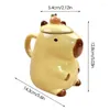 Mugs Capybara Mug Cute Ceramic Coffee Cartoon Kawaii Aesthetic With Handle And Lid Funny Animal Cup