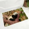 Tapis Super Doux Flanelle Mignon Chine Panda Paillasson Antidérapant 40x60cm Tapis Salle À Manger Décor Animal Tapis De Porte Pour Chambre D'enfants