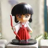 Anime manga 6st inuyasha q version figur modell leksak söt sesshoumaru higurashi kagome pvc doll modell skrivbord dekorationer barns gåvor 24329