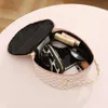 Womens Bag Fashionable Embroidered Lingge Unique Design Round Cake Versatile Crossbody Small