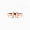 Band Rings 2024 Designer Ring Double Ring 925 Serling Silver Plaed 18K Rose Gold Opening Inlaid med Diamond Half Wedding Anniversary for Women Gift With Box med Box