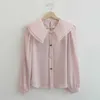 Damenblusen, Hemden, Frühling/Sommer, Damenhemd, modisches und elegantes Büro-Knopf, extra groß, koreanisches wildes rosa Damenhemd, TopL240328