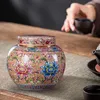 Storage Bottles Ginger Jar Decorative 1000ml Traditional Style Exquisite Smooth Ornament Porcelain Ceramic Box For Household Home