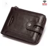 Kort plånbok nyckelring designer plånbok män casual mens plånbok mynt plånbok rfid antitheft kontant väska läder multi funktionell spänne blixtlås retro cowhide korthållare