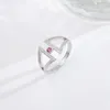 Anneaux de cluster Summer Crystal Lettre en acier inoxydable pour femmes Mode coréenne Bague de luxe Bijoux Accessoires en gros