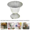 Vasen Pflanzgefäß Heritage Rustikale Blumenvase aus Metall mit Fuß, Eisentopf, Eimer im französischen Landhausstil, Tischdekoration