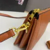 letter logo zipper leather shoulder bags medium female brown detachable adjustable shoulder strap