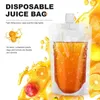 Sortez des conteneurs 50pcs 300 ml de boisson transparente Sac Sac de boissons jetables avec des pailles