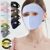 Летняя солнцезащитная маска из ледяного шелка, солнцезащитная маска для всего лица, тонкая дышащая маска для лба, антиультрафиолетовая маска для лица 240321