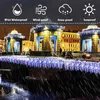 LED String Led Icicle String Lights 4M 20m Street Çelenk Evde 8 Modlar Noel Açık Mekan Yeni Yıl Dekorasyonu YQ240401