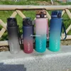 Large Capacity Leak Proof Sports Water Bottle Colorful Plastic Cup Drinking Outdoor Travel Portable Gym Fitness Jugs 1 L 240320