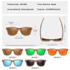 GM Retro Brown Skate Madeira Óculos de Sol Homens Bambu Sunglass Mulheres Marca Espelho UV400 Quadrado Óculos de Sol Masculino Shades 240322