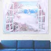 Arazzi Fiore di ciliegio giapponese Arazzo Tappeto di fiori Decorazione della parete Coperta appesa Stampa di tappeti Poliestere (poliestere) Per la stanza della casa