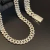 Custom Size Cuban Chain 10k 14k Real Solid Gold Vvs Moissanite Diamond 925 Silver Necklace