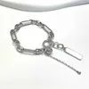 Chain Ins French Justine Metal Chain Ball Pendant Geometric OT Buckle Armband för kvinnor Fashionabla Classic Jewelry Charm Q240401