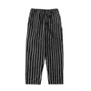 Men's Pants COOKMAN CHEF STRIPE AH.H And Women's Striped Loose Cotton Casual Harun With Pockets Japan Style