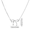 Colliers pendentifs 1 collier à nœud à la mode en argent chaîne Kravik adapté aux femmes élégant rétro collier à nœud doux bijoux de fête cadeauxL2404