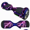 Skateboarding 6/5 polegadas Self-Ncing Scooter Skin Hover Electric Skate Board Adesivo de duas rodas Smart Protective Er Case Adesivos1 Skatebo Otgc6