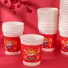 Disposable Cups Straws Water Paper Drinking Beverage Great For Year Parties