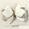 Hair Accessories 2Pcs Two Layers Glitter Hairpins For Girls Delicate Ribbon Bow Clip Kids Barrettes Headwear Hairgrips Drop Delivery B Otw6B
