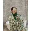 Wool Blends Winter Green Plaid Women Trench Płaszcze ciężkie wełniane kurtki Blazer Koreańskie ubrania modowe Y2K Urban Chic Overcoat Dhj6x