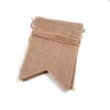 Jute Burlap Bunting Rustic Just ożenił się pana pana ślubnego Banner Garland Party Flags Candy Bar Decoration