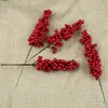 Dekorativa blommor 10st/gäng röd julfruktskum Berry Artificial Flower Bouquet Plants Room Home Wedding Party Decoration Gifts