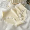 Damenhöschen, weich, süß, niedlich, Baumwolle, Schritt, mittlere Taille, Slips, japanischer Stil, Schleife, nahtlos, Dessous für Damen