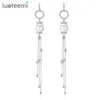 LUOTEEMI Drop Multiple Chain Tassel Long Dangle Earring for Women Bridal Wedding Party Jewelry Girl Christmas Fashion Gifts 240401