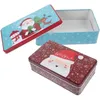 Storage Bottles 2 Pcs Christmas Supplies Tin Box Sugar Case Cookie Containers Tinplate Candy Sweet