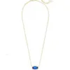 Kendrascott Collier Pendentif Collier Designer Kendras Scotts Kstyle Mode Qualité Simple Multi Coupe Bleu Opale Ovale Collier Femmes Bijoux Véritable Or Electropla