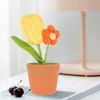 Decoratieve bloemen Tulp Bloempot Kunstzijde Vazen Home Decor Geweven Bonsai Accessoires