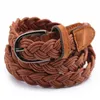 Belts Womens brown white woven belt with hemp rope woven belt Womens clothing belt Q240401