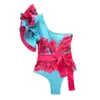 Swim Wear Fashion Floral Print Ruffle Colorblock Swimsuit Vintage Holiday Beach Dress Designer Bathing Suit Summer Surf 230317 Drop D Dhoma