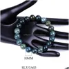 Beaded Bijoux Mode Nouveau 6 8 10Mm Perle Taille Plate Aquatic Agate Bracelets Files Et Drop Delivery Ot8Sx