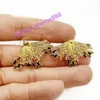 Zhonggudu Towns gold pure copper light luxury niche design colorful zircon inlaid earring jewelry moissanite Men and women wholesale