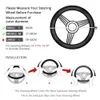 AUTOYOUTH Fashion Steering Wheel Cover Black Lychee Pattern with Crystal Rhinestone M Size Fits 38cm/15" Diameter