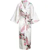 Pijamas sexys Mujeres sexy bata larga con bolsillo Boda Novia Dama de honor Bata Rayón Kimono Albornoz Tamaño grande S-XXXL Vestido de noche 240330