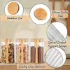 Storage Bottles 25 OZ Airtight Glass Jars With Bamboo Spoons Lids Overnight Oats Container Decorative Coffee Bar Food Jar Easy To Use