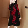 Casual Dresses 2024 Fashion Knitted Dress Women's Autumn Versatile Cashmere Bottom Skirt Korean Loose Tight Holiday Party Sweater Vestidos